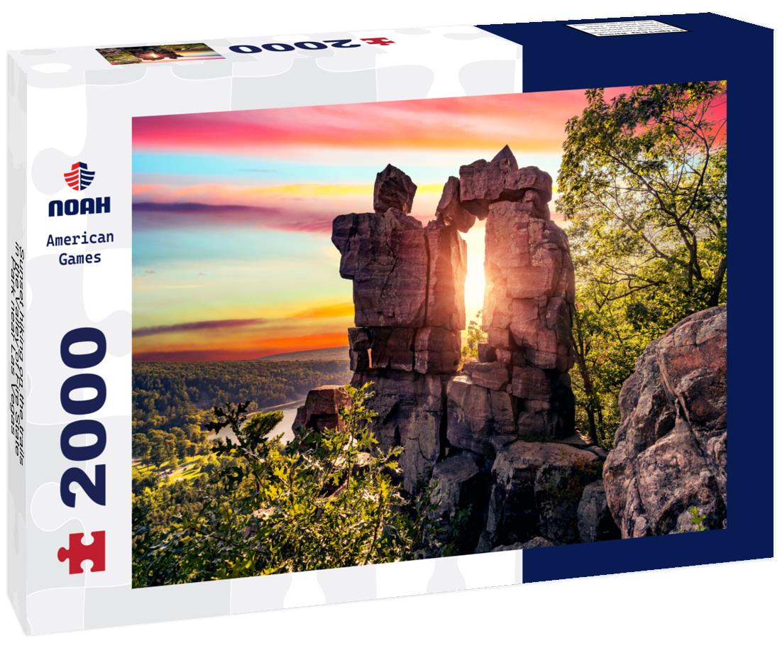 Noah Jigsaw Puzzle Sunset hiking on the trails in the Valley of Fire State Park near Las Vegas, Nevada, USA 2000 pieces