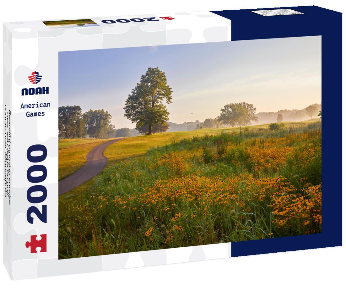 Noah Jigsaw Puzzle Beautiful morning sunrise over wild fields on golf course near Minneapolis Minnesota USA 2000 pieces