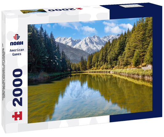 Noah Jigsaw Puzzle Scenic mountain lake with Kailash Himalaya landscape at Narkanda, Himachal Pradesh India 2000 pieces