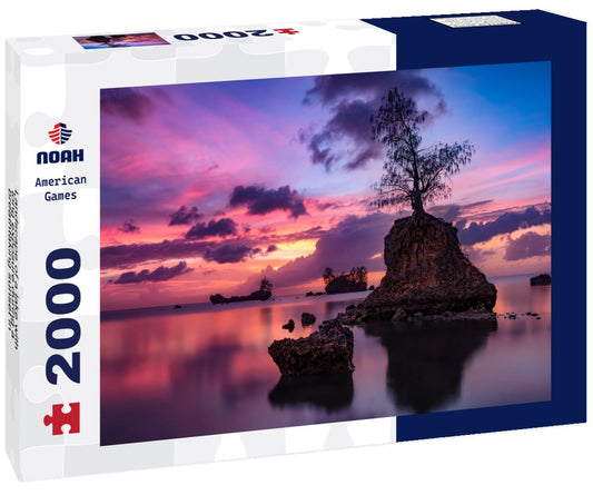 Noah Jigsaw Puzzle Landscape of a lake with long exposure during a breathtaking sunset in Apaca Point, Guam 2000 pieces