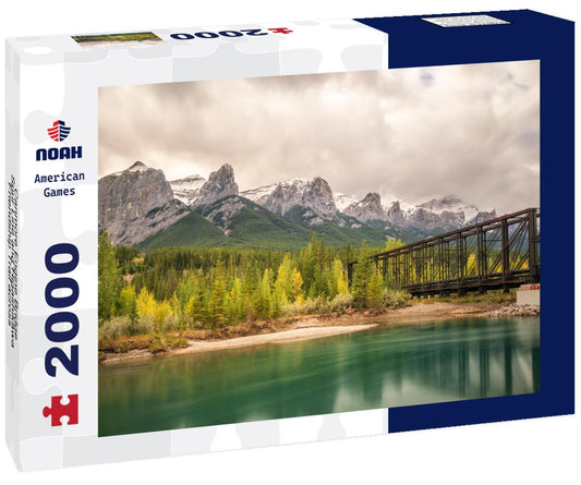 Noah Jigsaw Puzzle Canmore Engine Bridge - Spur Line and Higashikawa Friendship Trail across the Bow River 2000 pieces