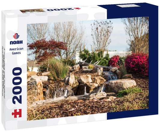 Noah Jigsaw Puzzle A cozy place with an artificial waterfall in the park. Spartanburg. South Carolina. USA 2000 pieces