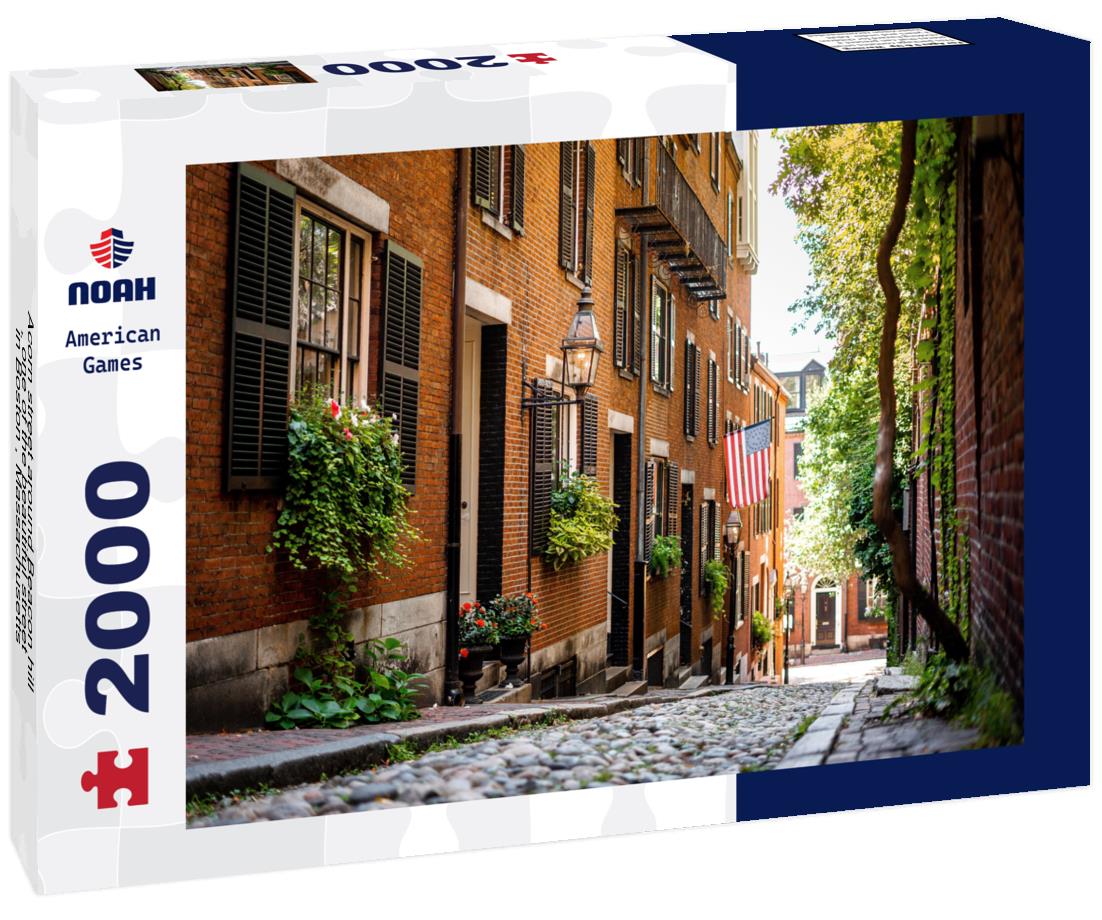 Noah Jigsaw Puzzle Acorn street around Beacon hill , one of the beautiful street in Boston , Massachusetts 2000 pieces