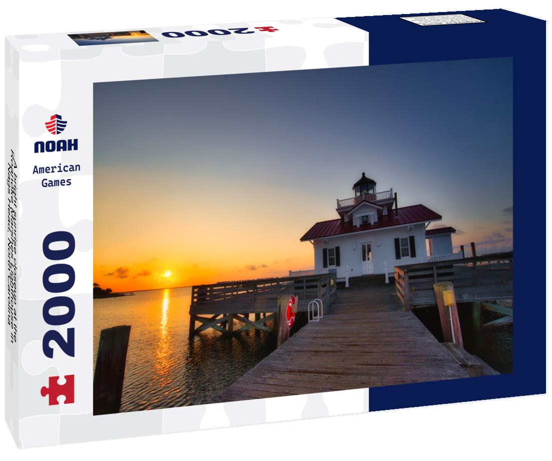 Noah Jigsaw Puzzle A bright sunrise closeup at the Roanoke Marshes Lighthouse in Nags Head, North Carolina 2000 pieces