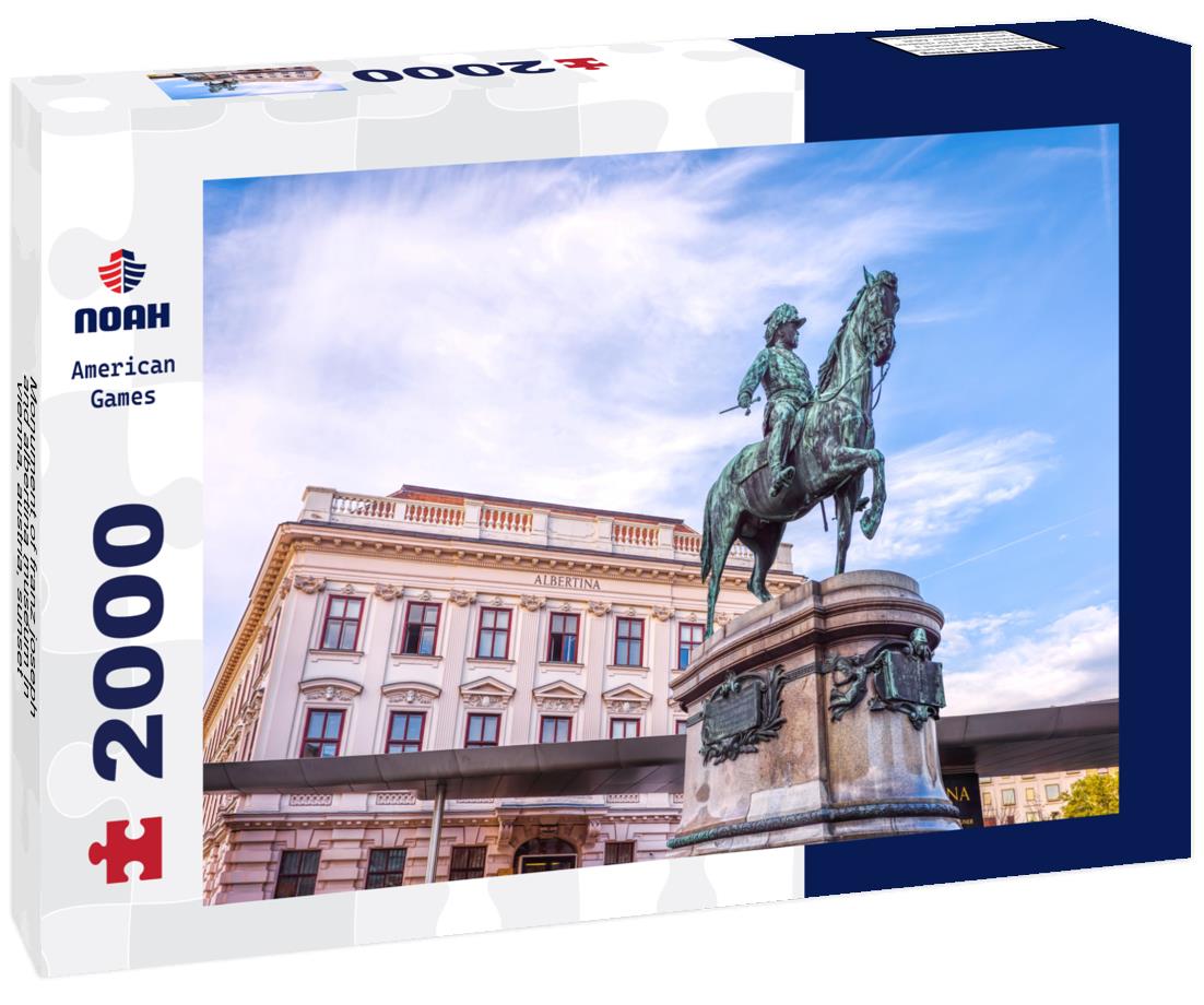 Noah Jigsaw Puzzle Monument of franz joseph and albertina museum in vienna, austria, sunset with blue sky 2000 pieces
