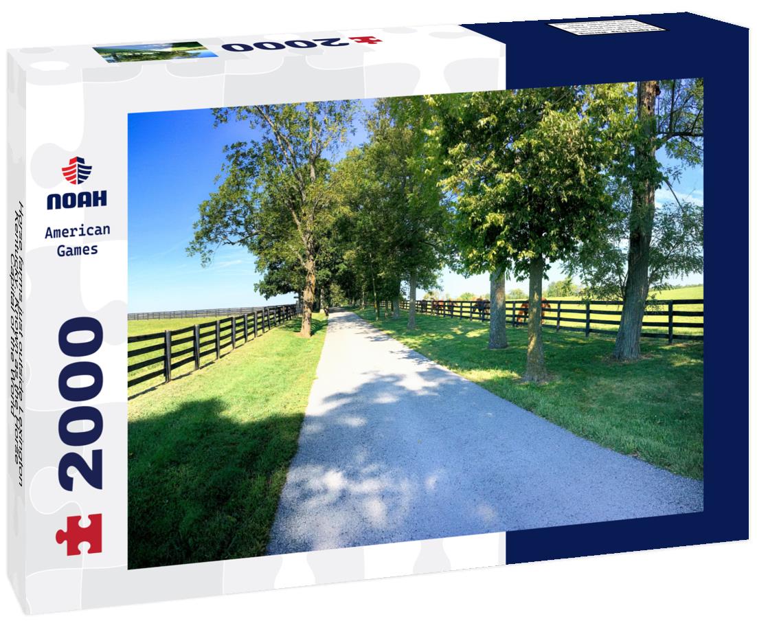Noah Jigsaw Puzzle Horse farms just outside Lexington Kentucky, Known as the "Horse Capital of the World" 2000 pieces