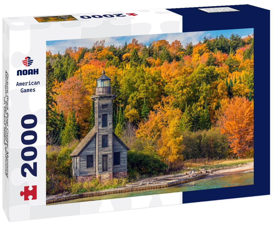 Noah Jigsaw Puzzle Picture Rock Boat Cruise; Munising, Michigan; East Channel Lighthouse on Grand Island 2000 pieces