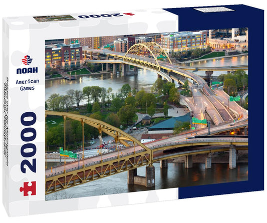 Noah Jigsaw Puzzle Bridges over the Monongahela River and Allegheny River, Pittsburgh, Pennsylvania, USA 2000 pieces
