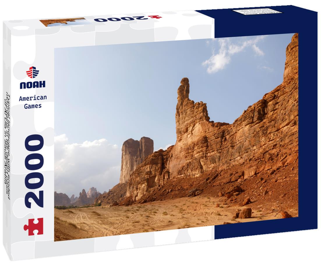 Noah Jigsaw Puzzle Typical landscape with eroded mountains in the desert oasis of Al Ula in Saudi Arabia 2000 pieces