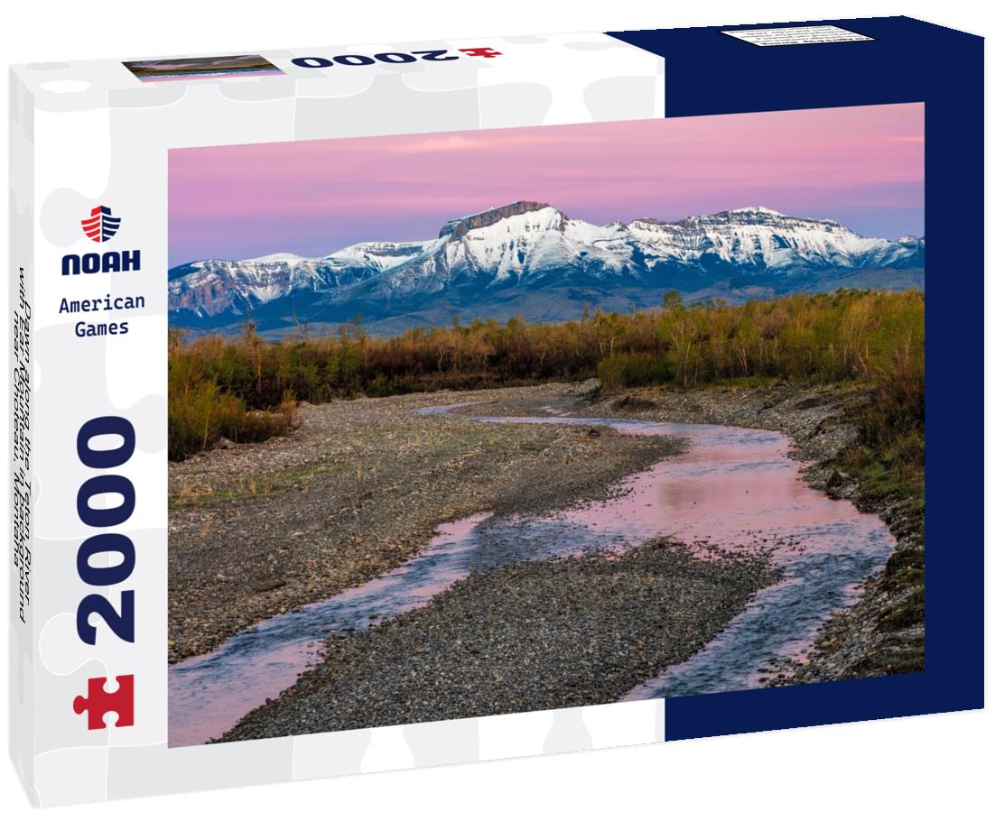Noah Jigsaw Puzzle Dawn along the Teton River with Ear Mountain in background near Choteau, Montana, USA 2000 pieces