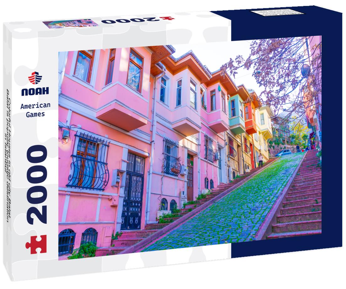 Noah Jigsaw Puzzle Colorful Houses in old city Balat. Balat is popular touristic destination in Istanbul 2000 pieces