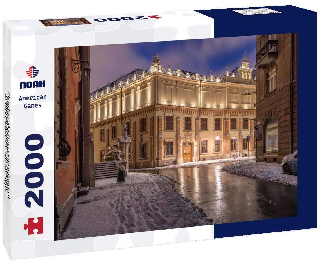 Noah Jigsaw Puzzle Czartoryskich museum (part of National Musem) in Krakow, Poland, seen on winter night 2000 pieces