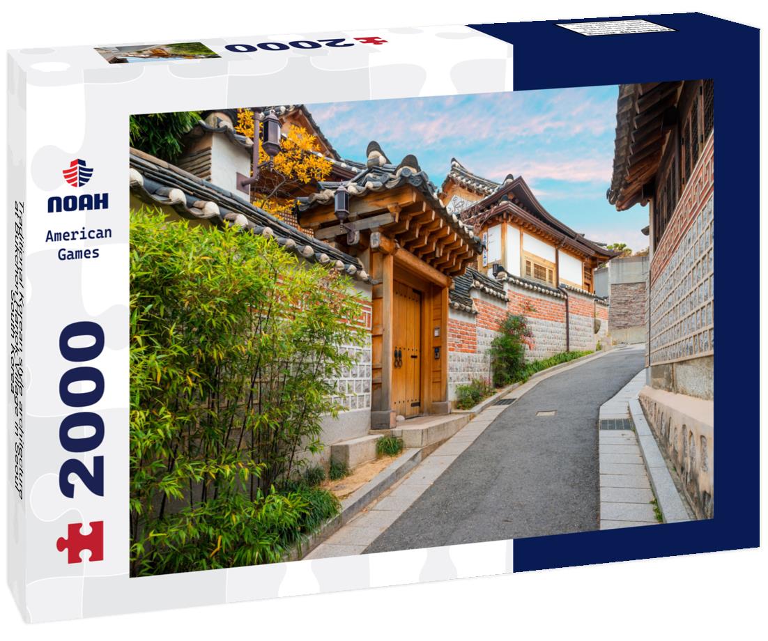 Noah Jigsaw Puzzle Traditional Korean style architecture at Bukchon Hanok Village in Seoul, South Korea 2000 pieces