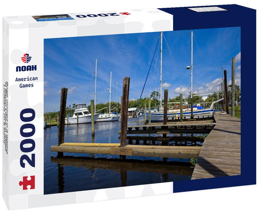 Noah Jigsaw Puzzle Boats moored in a marina in Bayou Libery in Slidell, Louisiana on a sunny spring day 2000 pieces