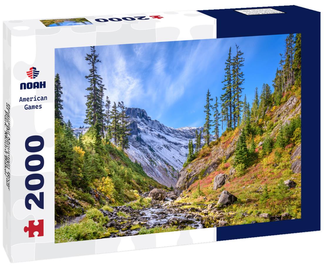 Noah Jigsaw Puzzle Beautiful Mountain River at the Bagley Lake Trail Park. Mount Baker, Washington, USA 2000 pieces
