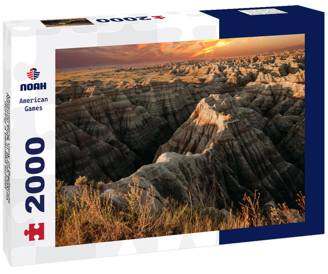 Noah Jigsaw Puzzle Mesmerizing view of Badlands National Park in South Dakota during a beautiful sunset 2000 pieces
