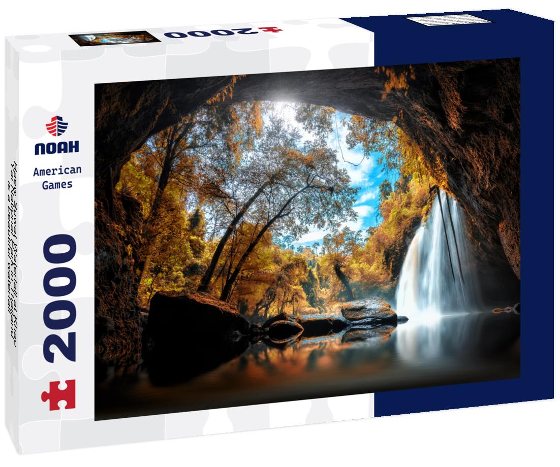 Noah Jigsaw Puzzle Haew Suwat Waterfall at Khao Yai National Park in Thailand is a beautiful waterfall 2000 pieces