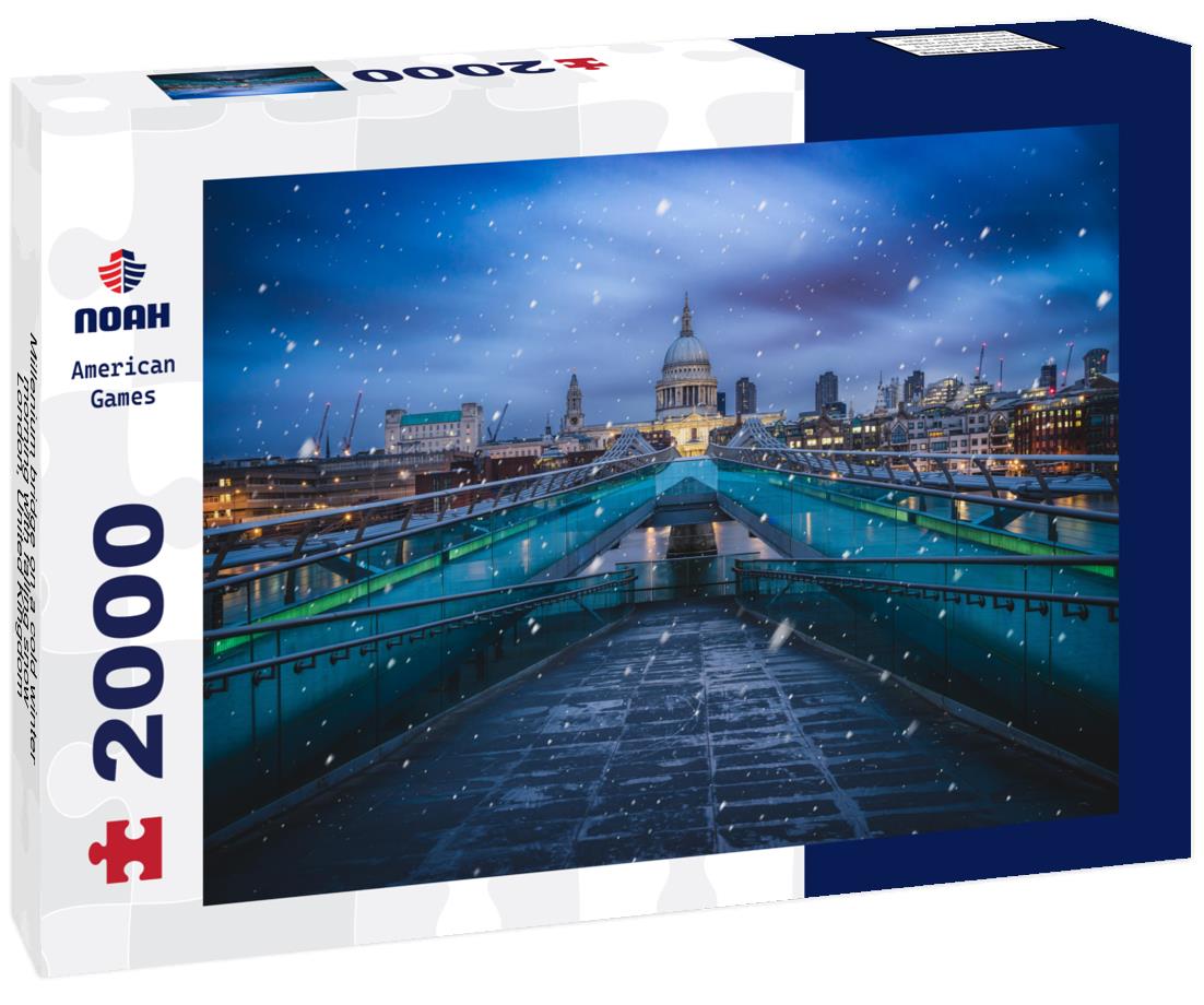 Noah Jigsaw Puzzle Millenium bridge on a cold winter morning with falling snow, London, United Kingdom 2000 pieces