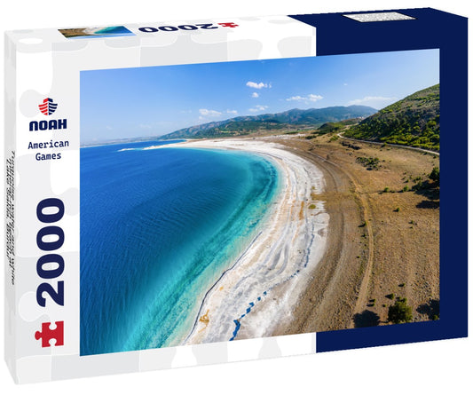 Noah Jigsaw Puzzle Turquoise water and white, mineral-rich beach at Lake Salda, Burdur 2000 Pieces