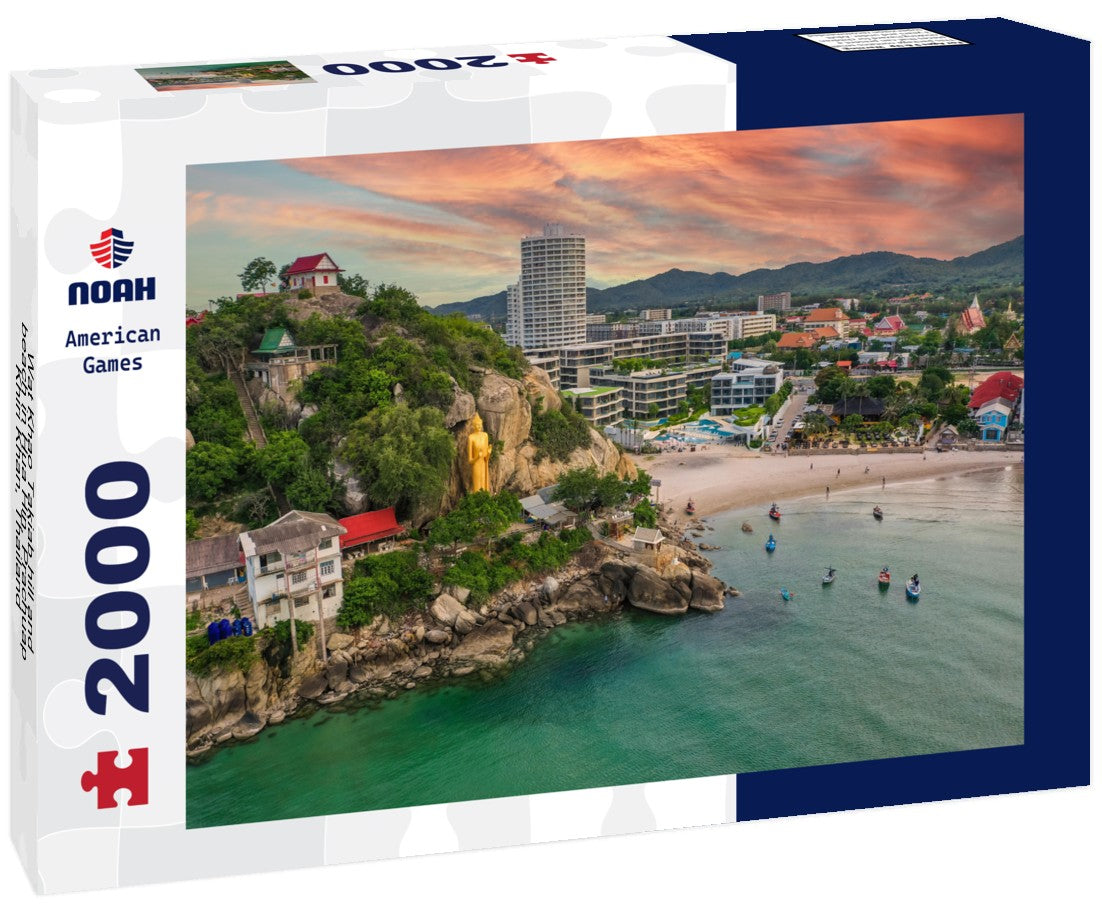 Noah Jigsaw Puzzle Wat Khao Takiab hill and beach in Hua Hin, Prachuap Khiri Khan, Thailand 2000 Pieces