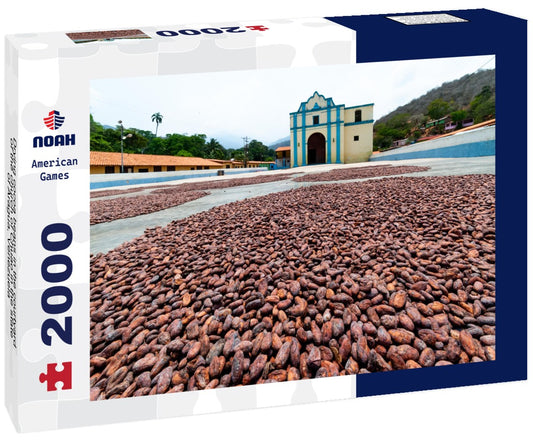 Noah Jigsaw Puzzle Drying cocoa beans in the courtyard of the church of Chuao in the state of Aragua, Venezuela 2000 Pieces