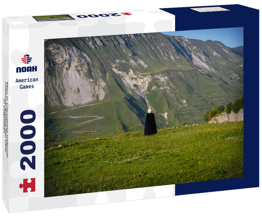 Noah Jigsaw Puzzle Man in Caucasian national costume enjoys the view in Dagestan 2000 Pieces