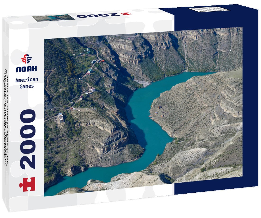 Noah Jigsaw Puzzle Above the riverbed of the Sulak River on a sunny day. Republic of Dagestan, Russian Federation 2000 Pieces