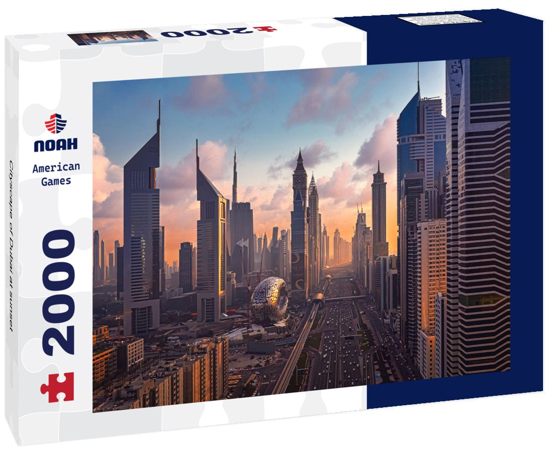 Noah Jigsaw Puzzle Cityscape of Dubai at sunset 2000 Pieces