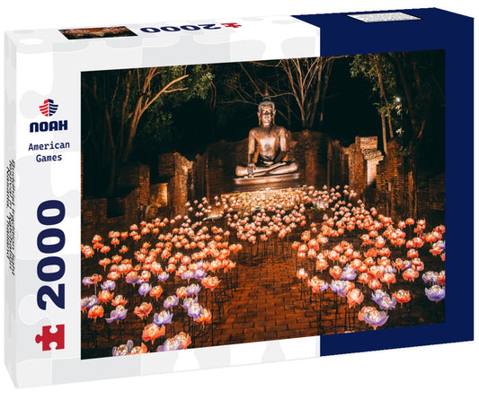 Noah Jigsaw Puzzle Buddhist tradition light festival in Ratchaburi, Nasatta, Thailand 2000 Pieces