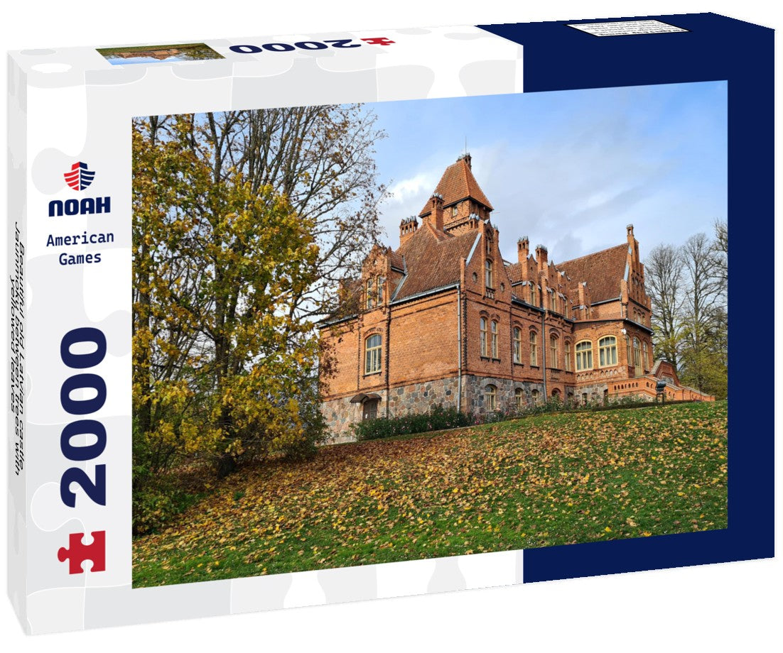 Noah Jigsaw Puzzle Beautiful old Latvian castle Jaunmoku between trees with yellowed leaves 2000 Pieces
