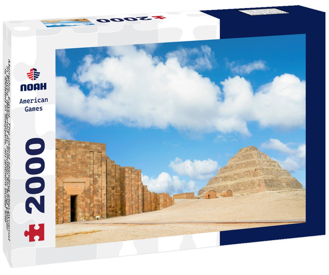 Noah Jigsaw Puzzle Memphis, Egypt - The oldest standing step pyramid in Egypt, designed by Imhotep for King Djoser, is located in Saqqara, an ancient burial site 30 km south of modern-day Cairo 2000 Pieces