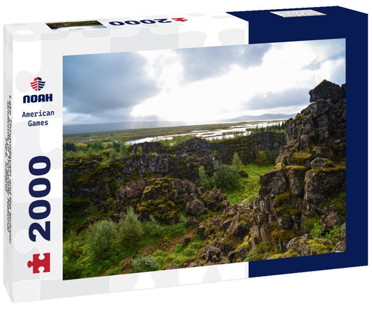 Noah Jigsaw Puzzle Lake Thingvallavatn and the tectonic landforms of Thingvellir National Park, Iceland 2000 Pieces
