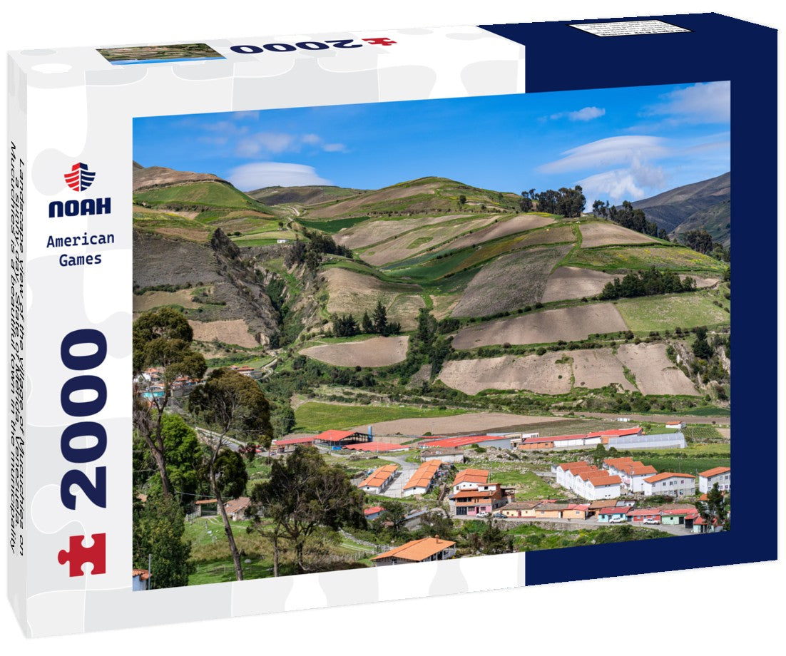 Noah Jigsaw Puzzle Landscape view of the village of Mucuchies on a sunny day. State of Merida, Venezuela. Mucuchíes is a beautiful town in the municipality of Rangel in the state of Merida, Venezuela 2000 Pieces