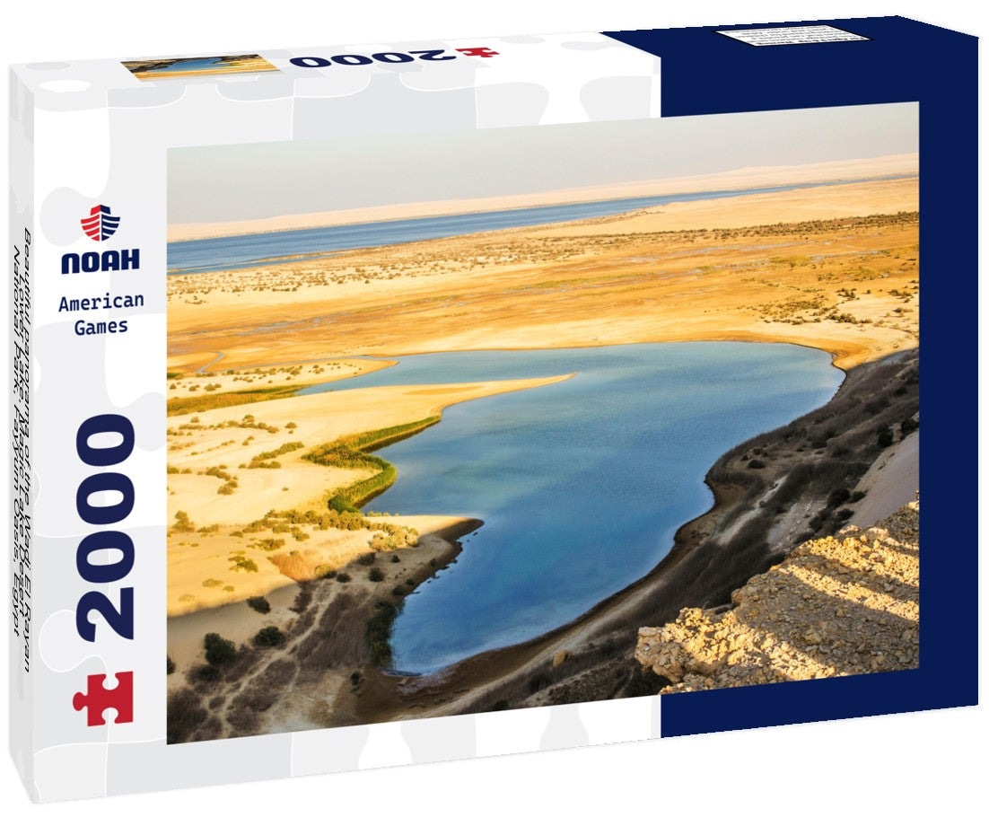 Noah Jigsaw Puzzle Beautiful panorama of the Wadi El Rayan Lower Lake - Magic Lake Desert, National Park, Fayyum Oasis, Egypt 2000 Pieces