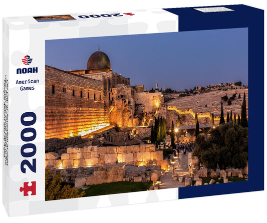 Noah Jigsaw Puzzle Old City of Jerusalem at night - view from the Dung Gate to the Temple Mount and Al Aqsa 2000 Pieces