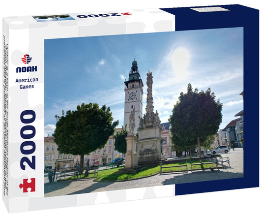 Noah Jigsaw Puzzle Vyskov is a town in the South Moravian Region of the Czech Republic, Europe, historic city center is well preserved and is protected as an urban monument zone, panoramic cityscape view of castle and square 2000 Pieces