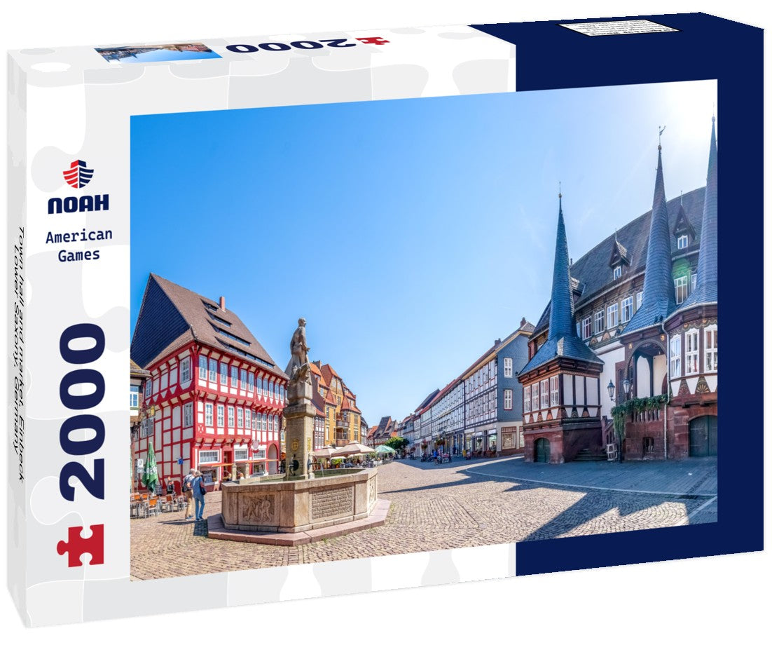 Noah Jigsaw Puzzle Town hall and market, Einbeck, Lower Saxony, Germany 2000 Pieces