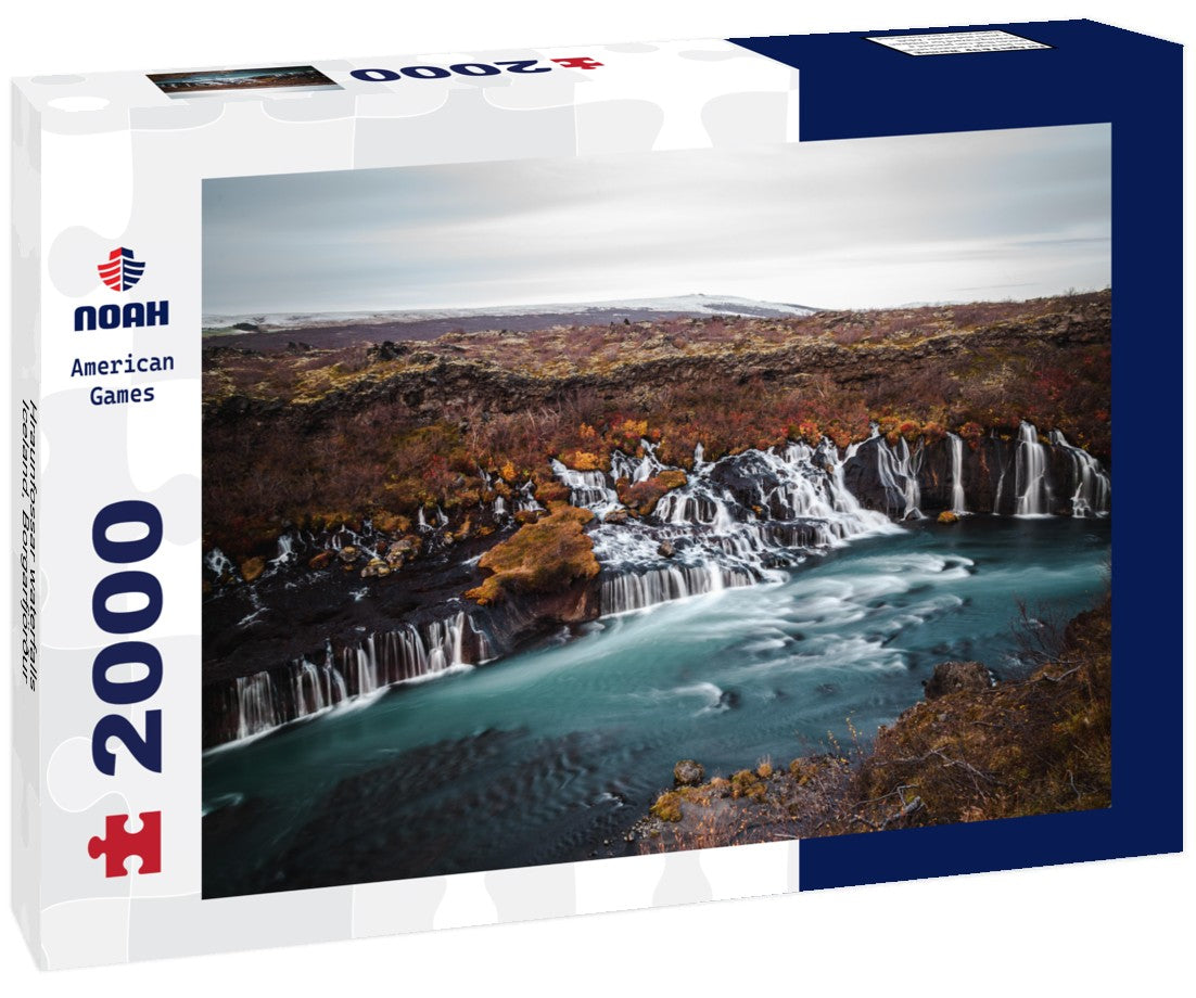 Noah Jigsaw Puzzle Hraunfossar waterfalls - Iceland - Borgarfjörður 2000 Pieces