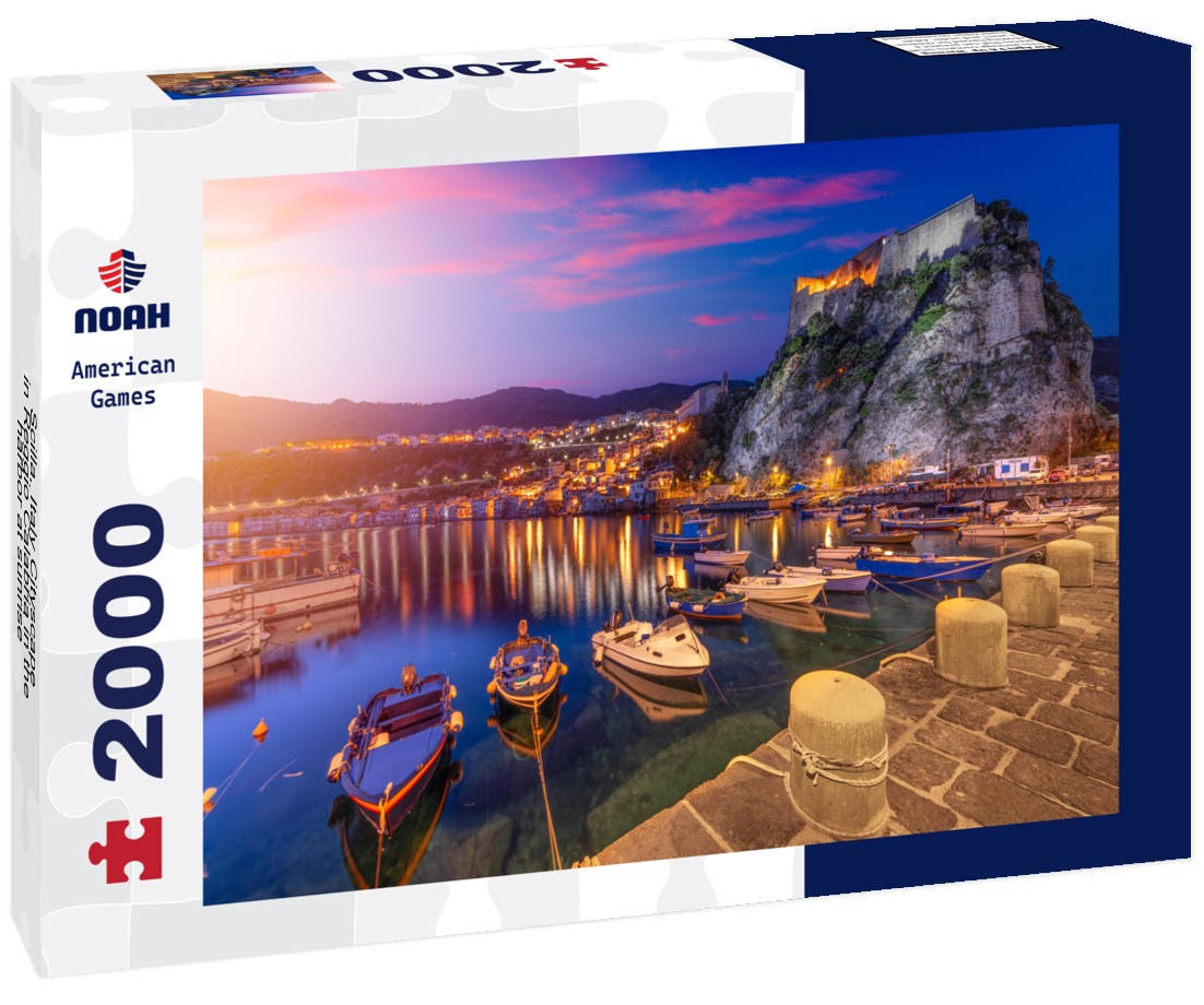 Noah Jigsaw Puzzle Scilla, Italy Cityscape in Reggio Calabria in the harbor at sunrise 2000 Pieces