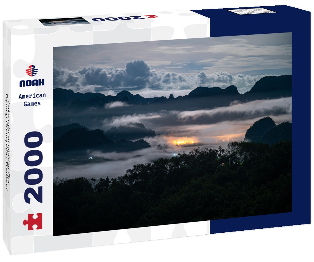 Noah Jigsaw Puzzle Lake mist at night at Doi Tapung Chumphon Thailand 2000 Pieces