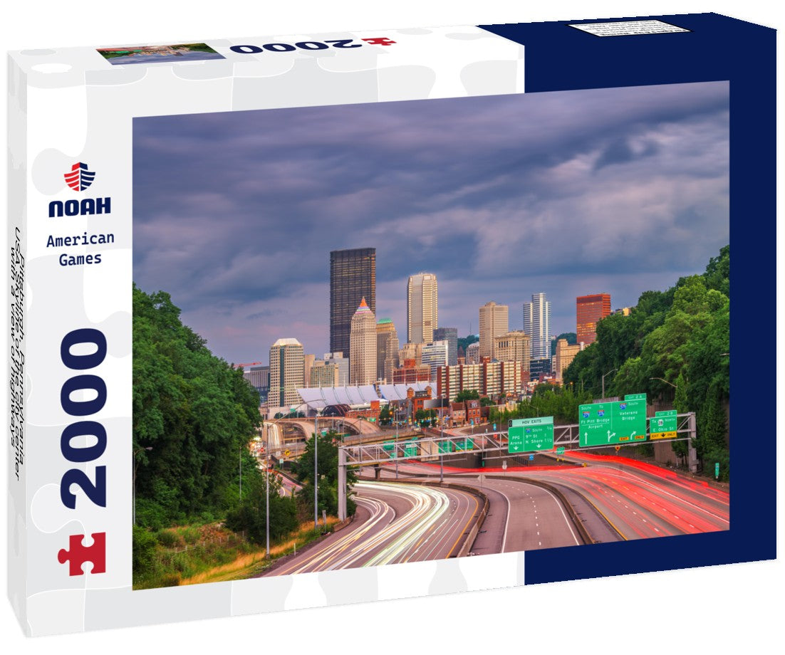 Noah Jigsaw Puzzle Pittsburgh, Pennsylvania, USA Skyline of the city center with a view of highways 2000 Pieces