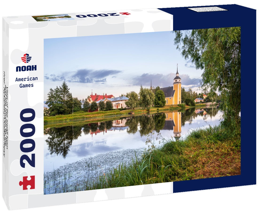 Noah Jigsaw Puzzle View of the small town and the church by the river. Nykarleby/Uusikaarlepyy, Finland 2000 Pieces