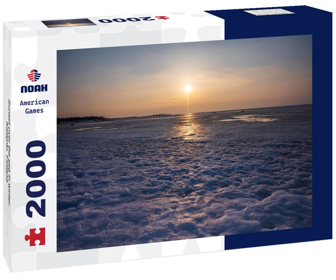 Noah Jigsaw Puzzle Sunset over the sea in winter. Kalajoki, Finland 2000 Pieces