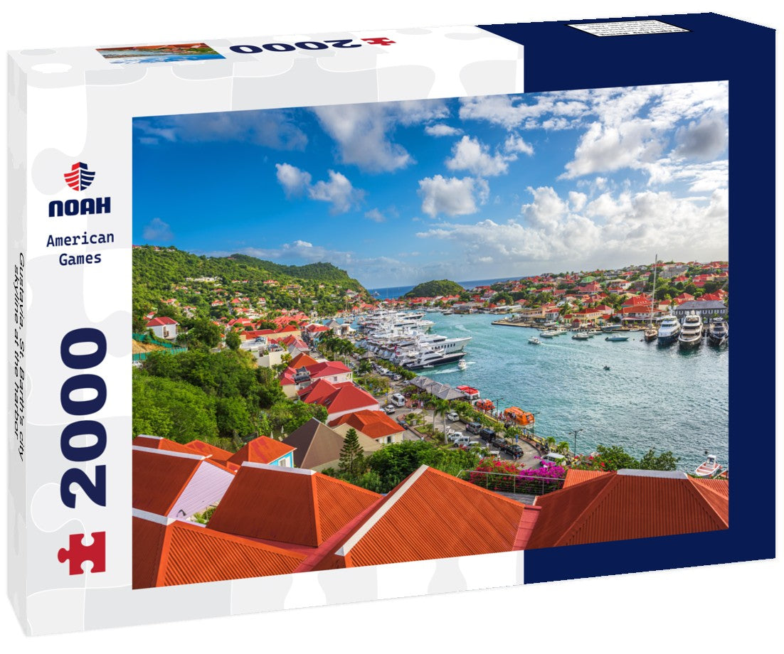 Noah Jigsaw Puzzle Gustavia, St. Barth's city skyline at the harbor 2000 Pieces