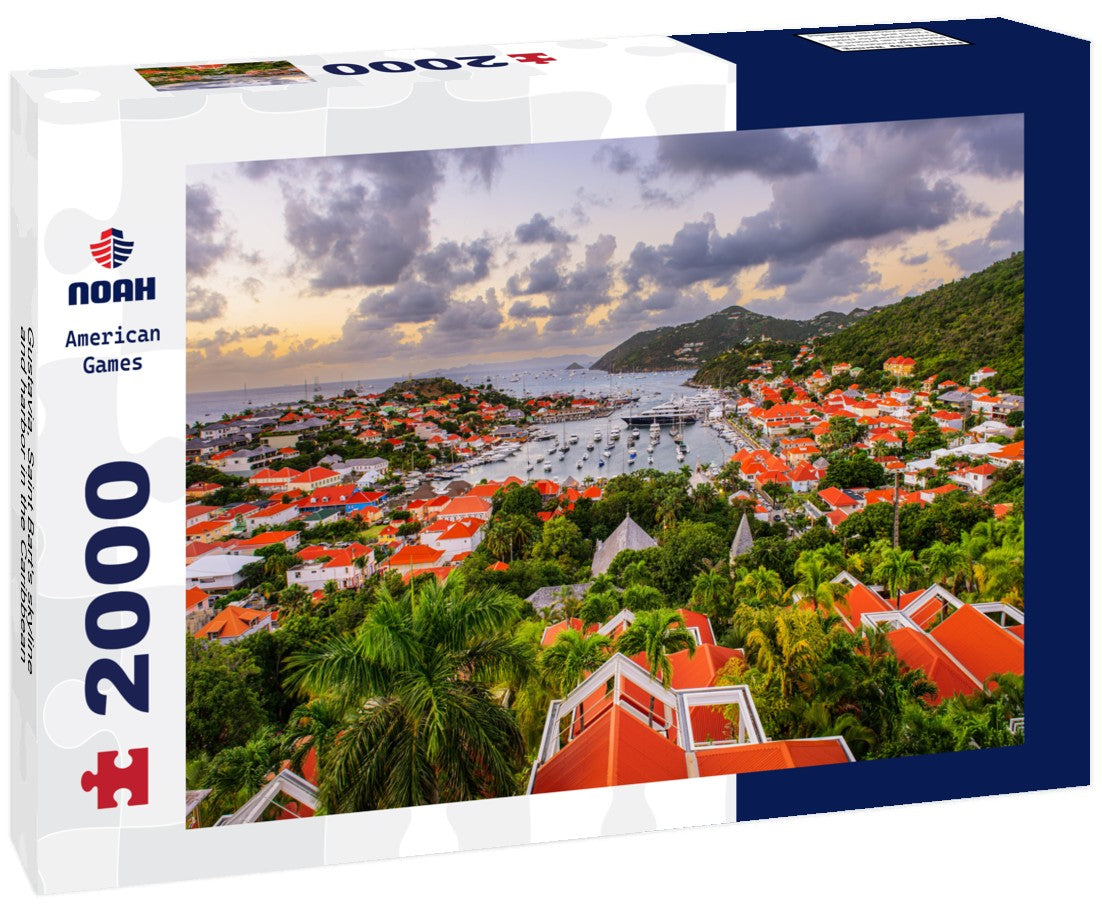 Noah Jigsaw Puzzle Gustavia, Saint Bart's skyline and harbor in the Caribbean 2000 Pieces