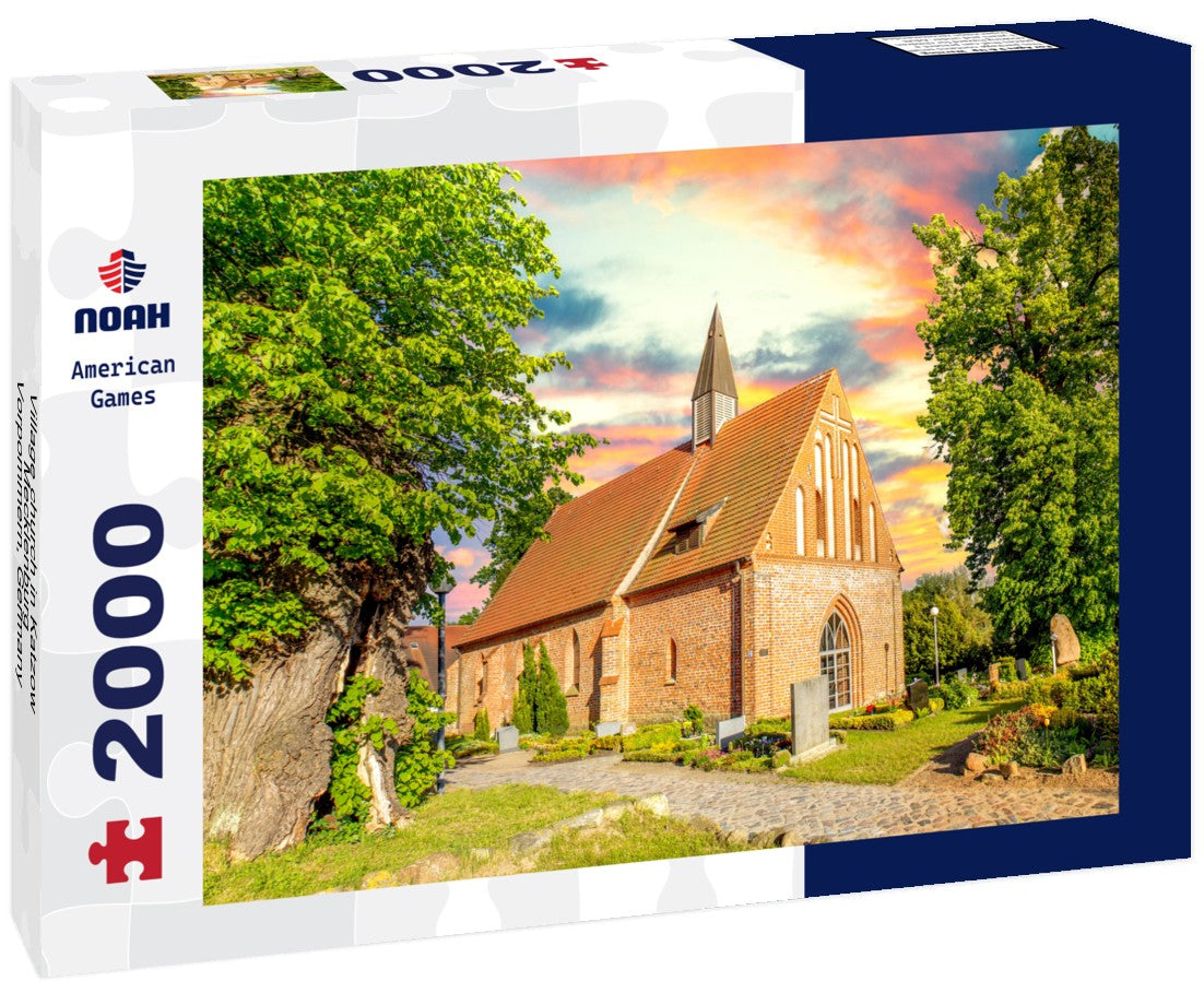 Noah Jigsaw Puzzle Village church in Katzow, Mecklenburg-Vorpommern, Germany 2000 Pieces