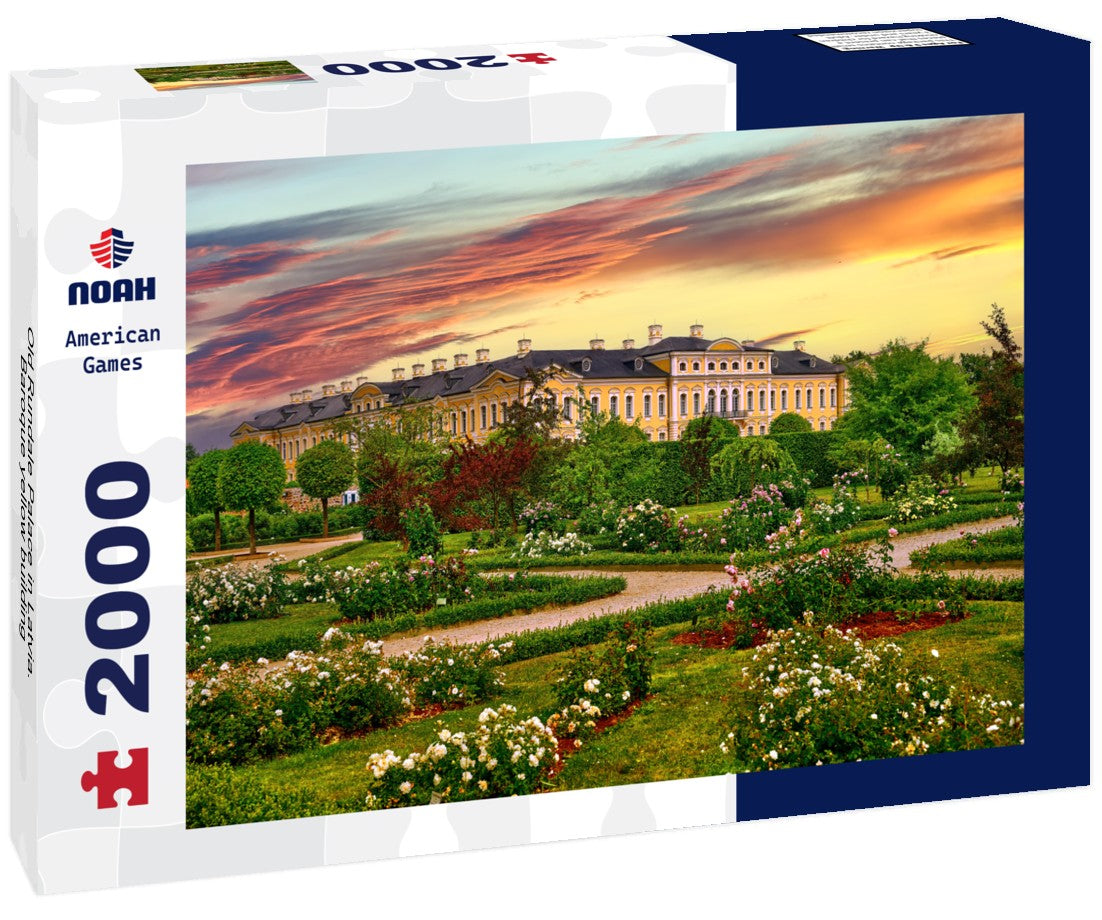 Noah Jigsaw Puzzle Old Rundale Palace in Latvia. Baroque yellow building 2000 Pieces