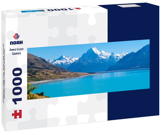Noah Jigsaw Puzzle Emerald glacier Lake Pukaki, Aoraki Mt Cook NP, New Zealand Panorama 1000 Pieces