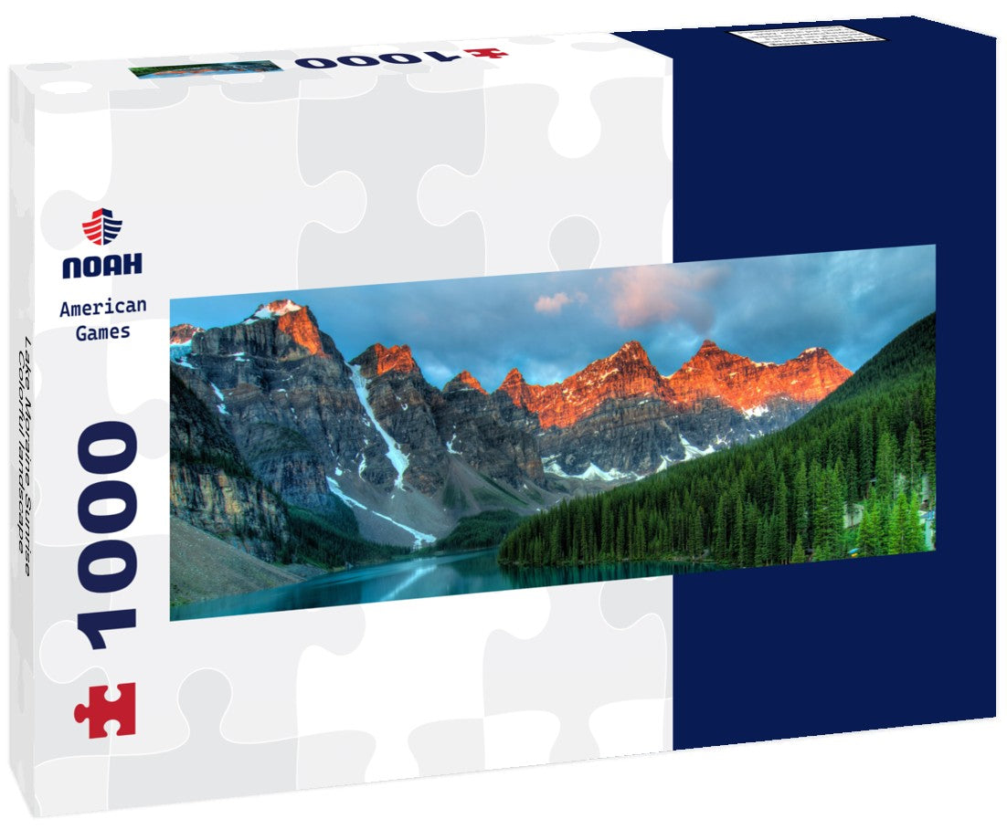Noah Jigsaw Puzzle Lake Moraine Sunrise Colorful landscape Panorama 1000 Pieces