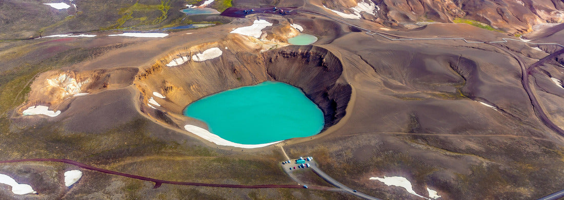 Noah Jigsaw Puzzle Bird's eye view of Víti crater, Krafla area, Iceland Panorama 1000 Pieces